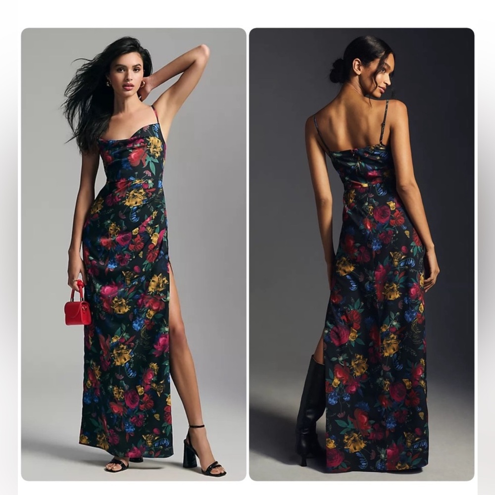 Anthropologie Hutch Pleated Maxi Dress size 12